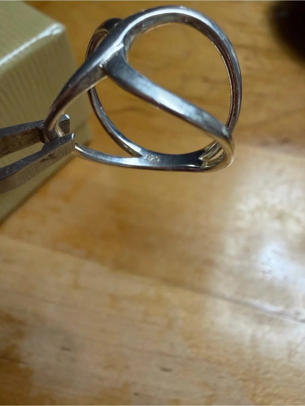 Minimalist Ring Sz 6 925 Sterling Silver Infinity Crossover Ring
